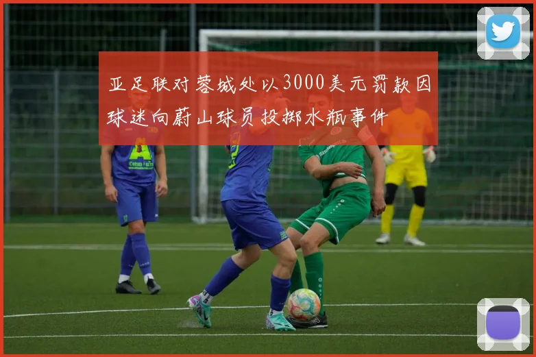 亚足联对蓉城处以3000美元罚款因球迷向蔚山球员投掷水瓶事件